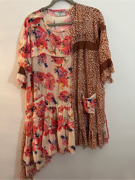 One Teaspoon Tops - One Teaspoon Pink Floral Scoop-Neck Blouse